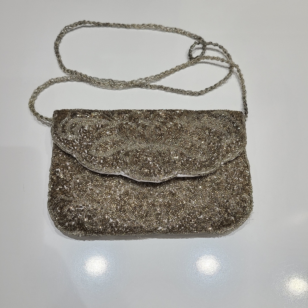 Vintage Elegant beaded crossbody bag